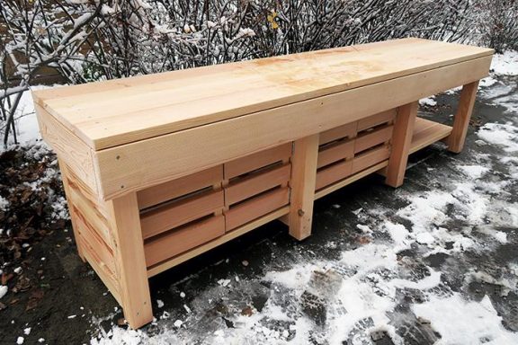 Werkbank aus Douglasie